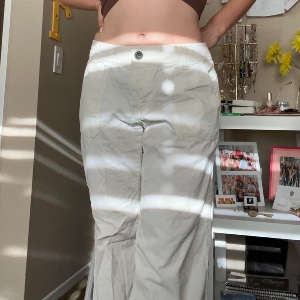 Cream Eddie Bauer Corduroy Mid-Rise Pants